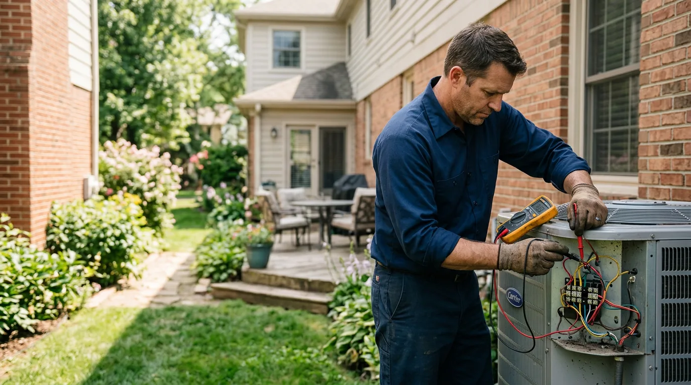 HVAC technician working near Lachine, MI